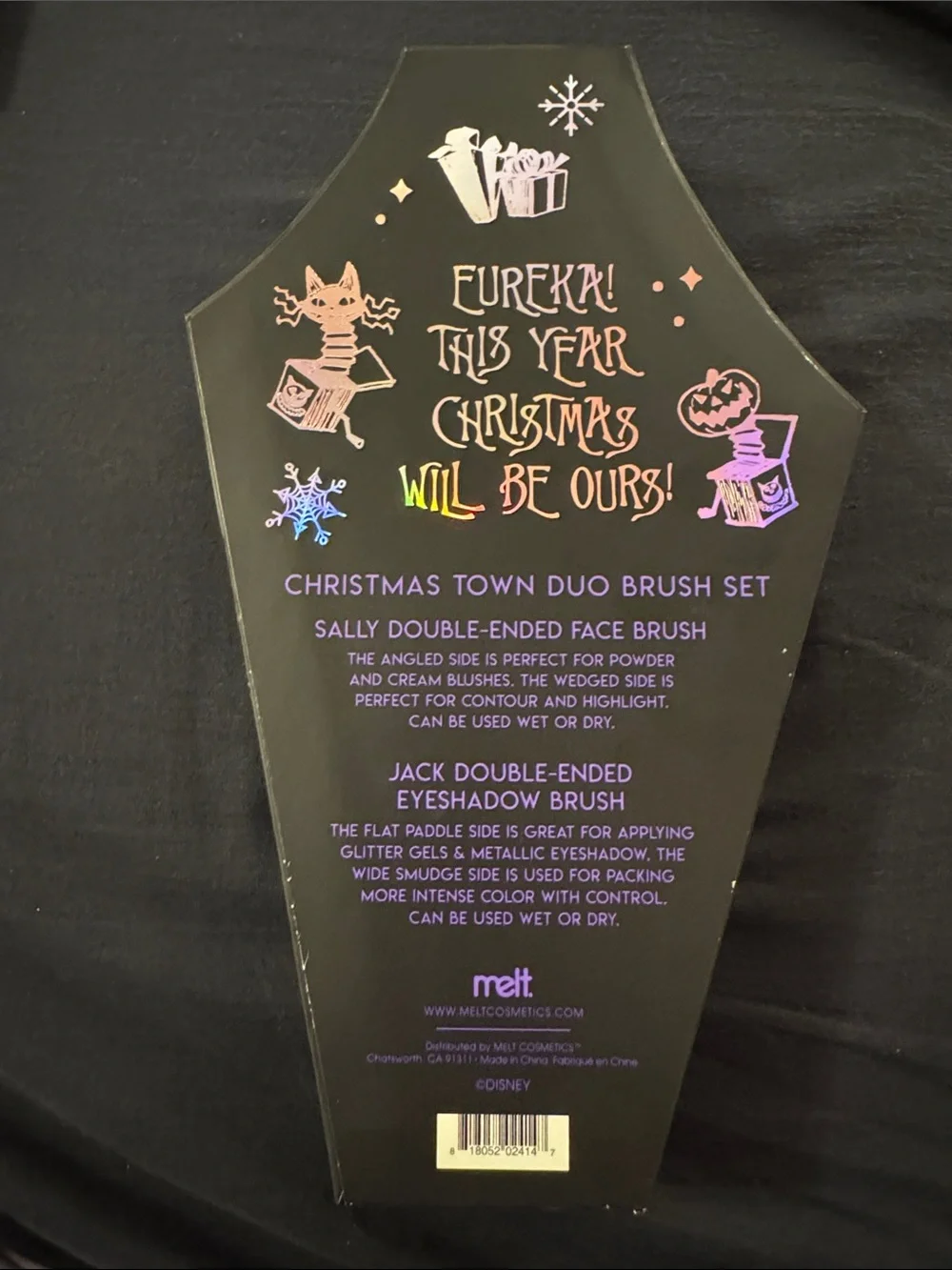 MELT The Nightmare Before Christmas Purple Duo Makeup Brush Set NWT LE